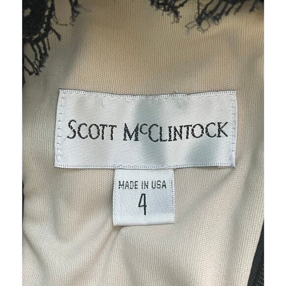 Scott McClintock Black Satin Maxi Dress Size 4 Formal Prom Wedding Cocktail - Picture 13 of 15